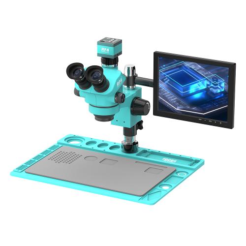 MICROSCOPIO RF4 RF-7050TVD2+2KC2PRO+S010 TRINOCULARE 7-50X CON CAMERA 2K E MONITOR 10,1