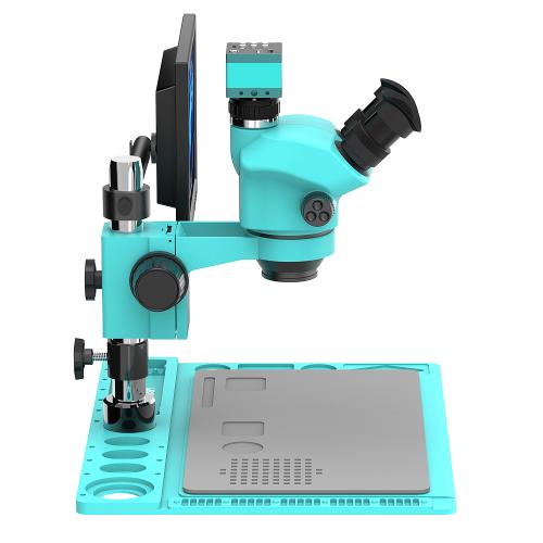 MICROSCOPIO RF4 RF-7050TVD2+2KC2PRO+S010 TRINOCULARE 7-50X CON CAMERA 2K E MONITOR 10,1