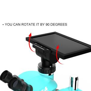 MICROSCOPIO RF4 RF-6565TVD2-YS010W TRINOCULARE 6.5-65X CON BASE IN ALLUMINIO E MONITOR