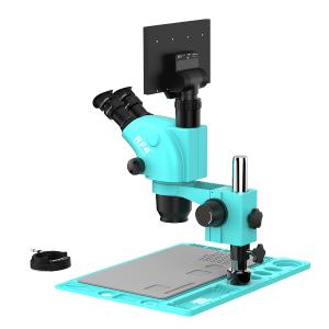 MICROSCOPIO RF4 RF-6565TVD2-YS010W TRINOCULARE 6.5-65X CON BASE IN ALLUMINIO E MONITOR