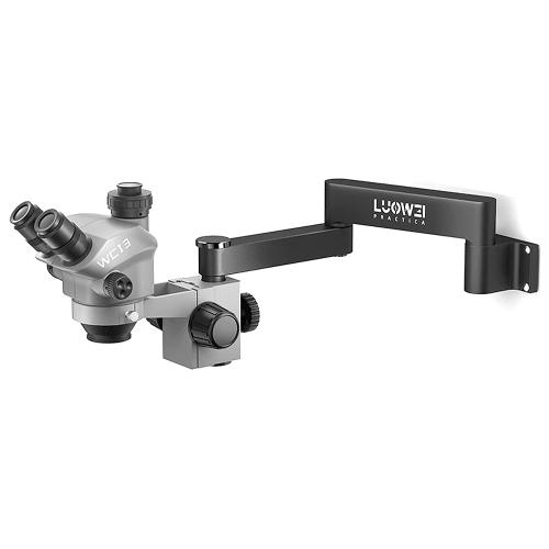 MICROSCOPIO LUOWEI WCI3-7050BG-TV TRINOCULARE 7-50X CON INTERFACCIA 0.5CTV E BRACCIO OSCILLANTE A PARETE