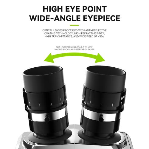 MICROSCOPIO LUOWEI LW-TR02-B3TV-DP01 TRINOCULARE 7-50X CON INTERFACCIA 0.5CTV BASE IN ALLUMINIO E MONITOR 10.2