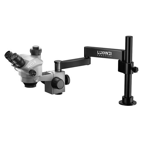 MICROSCOPIO LUOWEI WCI3-7050LZ-TV TRINOCULARE 7-50X CON INTERFACCIA 0.5CTV E BRACCIO OSCILLANTE DA BANCO