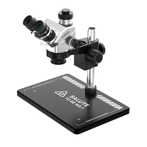 MICROSCOPIO LUOWEI LW-TR01-B3TV TRINOCULARE 7-50X CON INTERFACCIA 0.5CTV E BASE IN ALLUMINIO