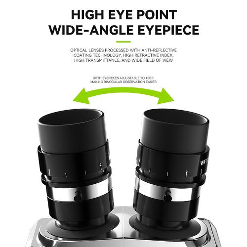 MICROSCOPIO LUOWEI LW-TR01-B3TV TRINOCULARE 7-50X CON INTERFACCIA 0.5CTV E BASE IN ALLUMINIO