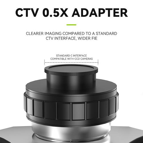 MICROSCOPIO LUOWEI LW-TR01-B3TV TRINOCULARE 7-50X CON INTERFACCIA 0.5CTV E BASE IN ALLUMINIO