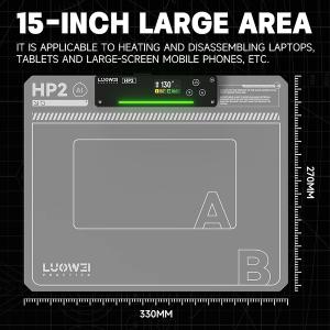 PIANO DA LAVORO LUOWEI LW-HP2 15 POLLICI PIASTRA DI RISACLDAMENO AI A DUE ZONE