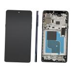 DISPLAY LCD PER MOTOROLA XT2201 MOTO EDGE 30 PRO NERO CON FRAME (OLED)