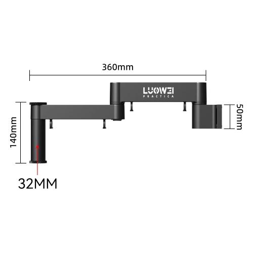 SUPPORTO DI SOSTEGNO A PARETE PER MICROSCOPIO LUOWEI LW-017A PIEGHEVOLE CON BRACCIO OSCILLANTE UNIVERSALE