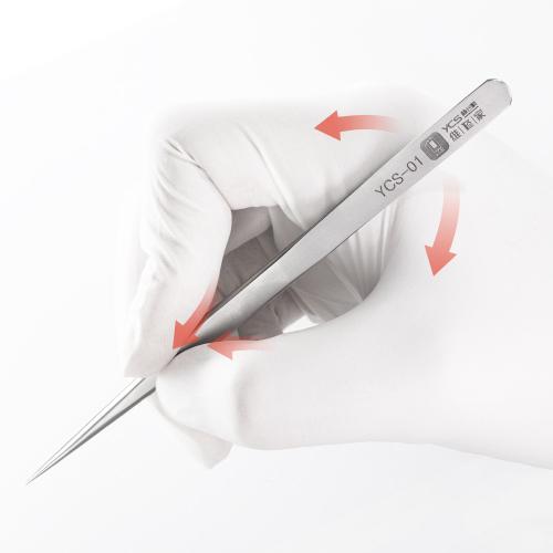 PINZA IN ACCIAIO YCS 01 PUNTA DIRITTA
