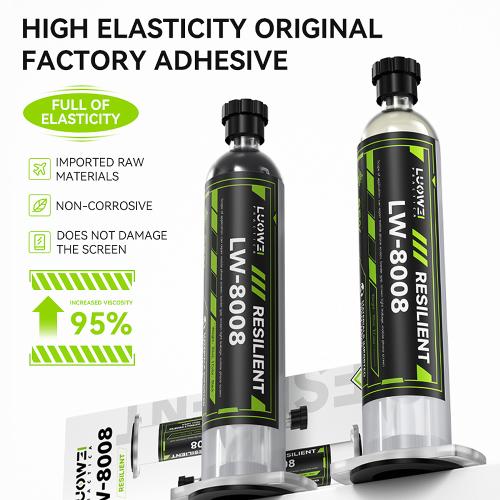ADESIVO STRUTTURALE LUOWEI LW-8008 GLUE GUN PER RIGENERAZIONE DISPLAY IPHONE TRASPARENTE 30ml