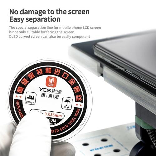 FILO DA TAGLIO DIAMANTATO PER RIGENERAZIONE DISPLAY YCS 0.035mm 200m