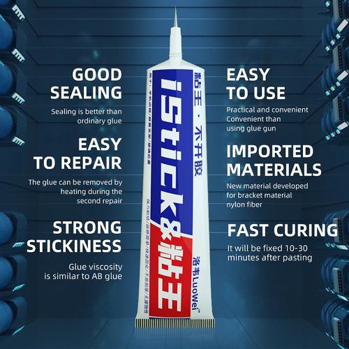 COLLA LUOWEI iSTICK GLUE PUNTA FINE 15ML NERA