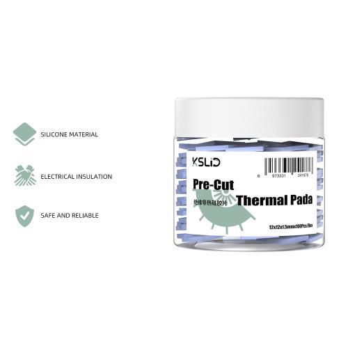 PAD TERMICO KSLID RF4-P100 12mm X 12mm X 1.5mm (100PZ)