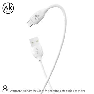 CAVO USB + MICRO USB AURMARK AK019-UM 1M BIANCO - BLISTER RETAIL