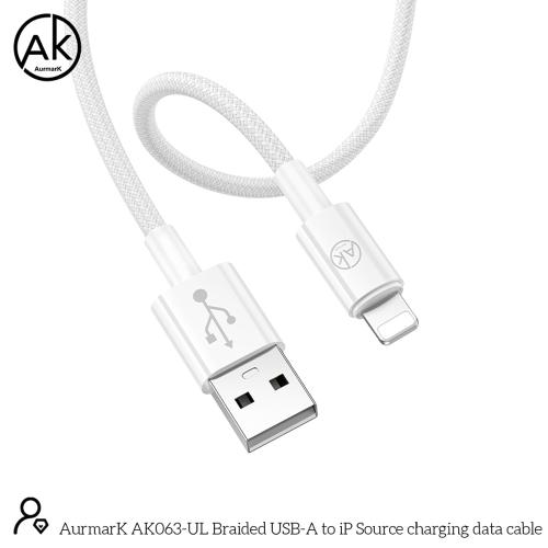 CAVO USB + LIGHTNING AURMARK AK063-UL 1M BIANCO - BLISTER RETAIL