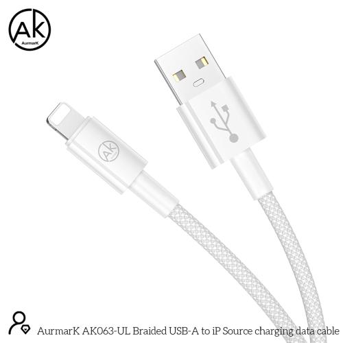 CAVO USB + LIGHTNING AURMARK AK063-UL 1M BIANCO - BLISTER RETAIL