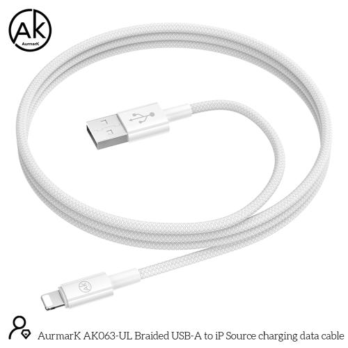 CAVO USB + LIGHTNING AURMARK AK063-UL 1M BIANCO - BLISTER RETAIL