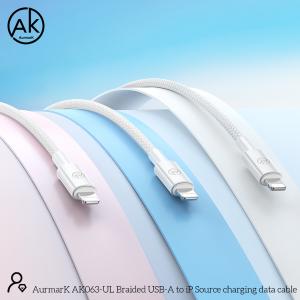 CAVO USB + LIGHTNING AURMARK AK063-UL 1M BIANCO - BLISTER RETAIL