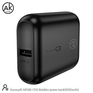 POWER BANK AURMARK 5000mAh USB-C AK081-CU2 NERO - BLISTER RETAIL