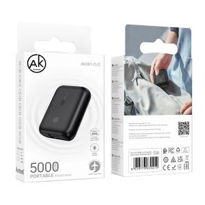 POWER BANK AURMARK 5000mAh USB-C AK081-CU2 NERO - BLISTER RETAIL