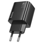 PRESA USB-A*2 +  TYPE-C*2 HOCO N56 30W 3A NERO - BLISTER RETAIL