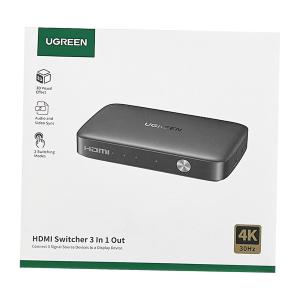 SWITCH VIDEO SPLITTER UGREEN CM332 3 X HDMI A HDMI DISPLAY PORT NERO - BLISTER RETAIL