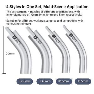 KIT ADATTATORI UGELLI CURVI YCS PER STAZIONE SALDANTE AD ARIA CALDA (4 PZ)