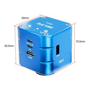 TELECAMERA MICROSCOPICA INDUSTRIALE 4K RELIFE MC2 ULTRA HD PER MICROSCOPIO TRINOCULARE CON MULTIMETRO