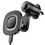SUPPORTO PER AUTO HOCO HW30 CON RICARICA WIRELESS QUICK CHARGE 15W 1.67A NERO - BLISTER RETAIL