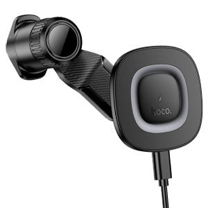 SUPPORTO PER AUTO HOCO HW30 CON RICARICA WIRELESS QUICK CHARGE 15W 1.67A NERO - BLISTER RETAIL