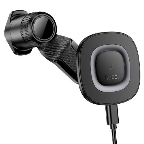 SUPPORTO PER AUTO HOCO HW30 CON RICARICA WIRELESS QUICK CHARGE 15W 1.67A NERO - BLISTER RETAIL