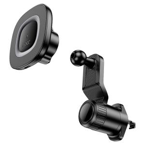 SUPPORTO PER AUTO HOCO HW30 CON RICARICA WIRELESS QUICK CHARGE 15W 1.67A NERO - BLISTER RETAIL