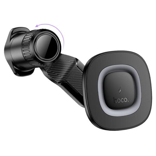 SUPPORTO PER AUTO HOCO HW30 CON RICARICA WIRELESS QUICK CHARGE 15W 1.67A NERO - BLISTER RETAIL