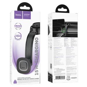 SUPPORTO PER AUTO HOCO HW31 CON RICARICA WIRELESS 15W 1.67 NERO - BLISTER RETAIL