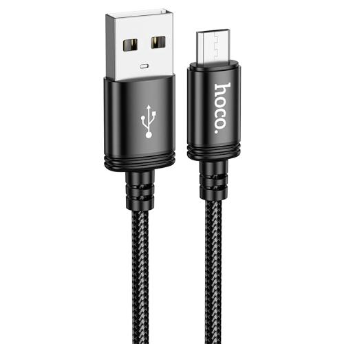 CAVO USB + MICRO USB HOCO X89 18W 2.4A 1M NERO -  BLISTER RETAIL