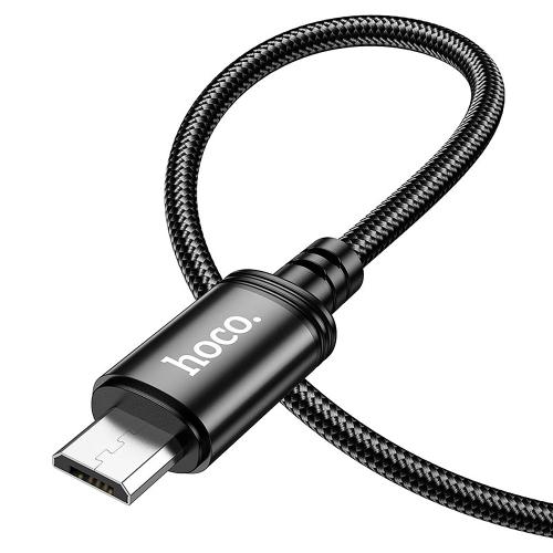 CAVO USB + MICRO USB HOCO X89 18W 2.4A 1M NERO -  BLISTER RETAIL
