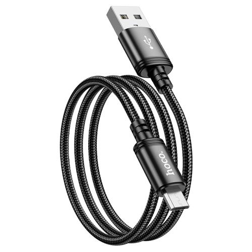 CAVO USB + MICRO USB HOCO X89 18W 2.4A 1M NERO -  BLISTER RETAIL