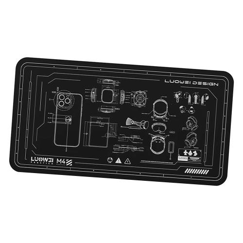 PIANO DA LAVORO LUOWEI LW-M4  TAPPETINO IN SILICONE NERO