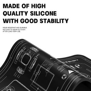 PIANO DA LAVORO LUOWEI LW-M4  TAPPETINO IN SILICONE NERO