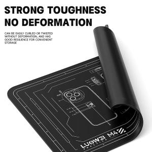 PIANO DA LAVORO LUOWEI LW-M4  TAPPETINO IN SILICONE NERO