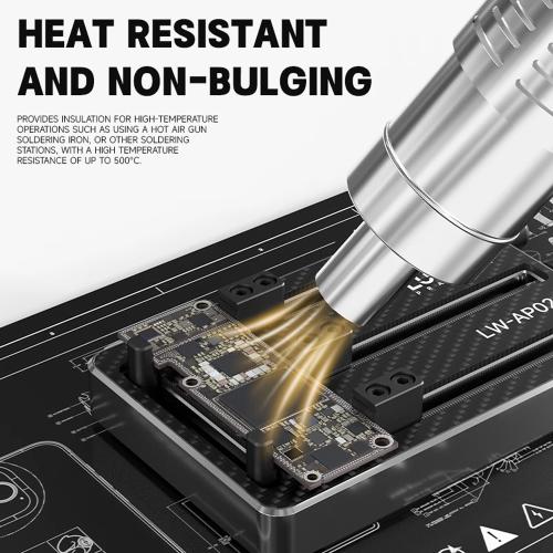 PIANO DA LAVORO LUOWEI LW-M4  TAPPETINO IN SILICONE NERO