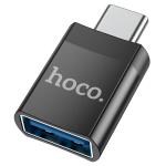 ADATTATORE OTG DA USB-C A USB-A HOCO UA17 NERO - BLISTER RETAIL
