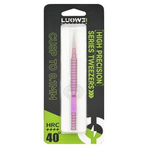 PINZA IN TITANIO LUOWEI BAMBOO-SHAPED A PUNTA CURVA VIOLA 0.01mm