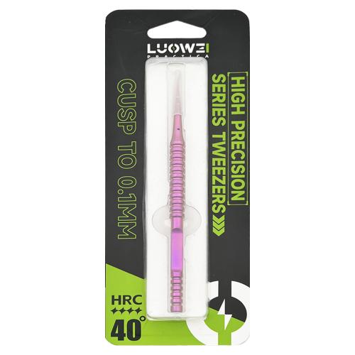 PINZA IN TITANIO LUOWEI BAMBOO-SHAPED A PUNTA CURVA VIOLA 0.01mm