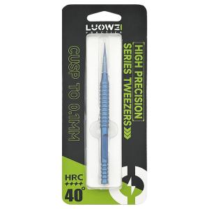 PINZA IN TITANIO LUOWEI BAMBOO-SHAPED A PUNTA DIRITTA BLU 0.01mm