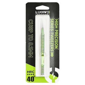 PINZA IN TITANIO LUOWEI BAMBOO-SHAPED A PUNTA DIRITTA VERDE 0.01mm