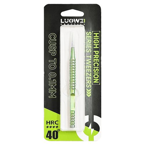 PINZA IN TITANIO LUOWEI BAMBOO-SHAPED A PUNTA DIRITTA VERDE 0.01mm