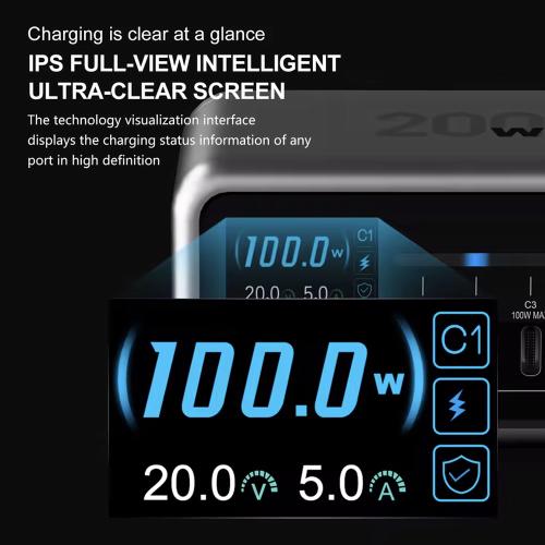 CARICABATTERIE DA BANCO MAANT MT-P200 CON 8 PORTE GaN 200W LUNAR WHITE