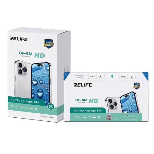 PELLICOLA IDROGEL RELIFE GF-8M HD TPU HYDROGEL FILM TRASPARENTE (CONF. 50PZ)